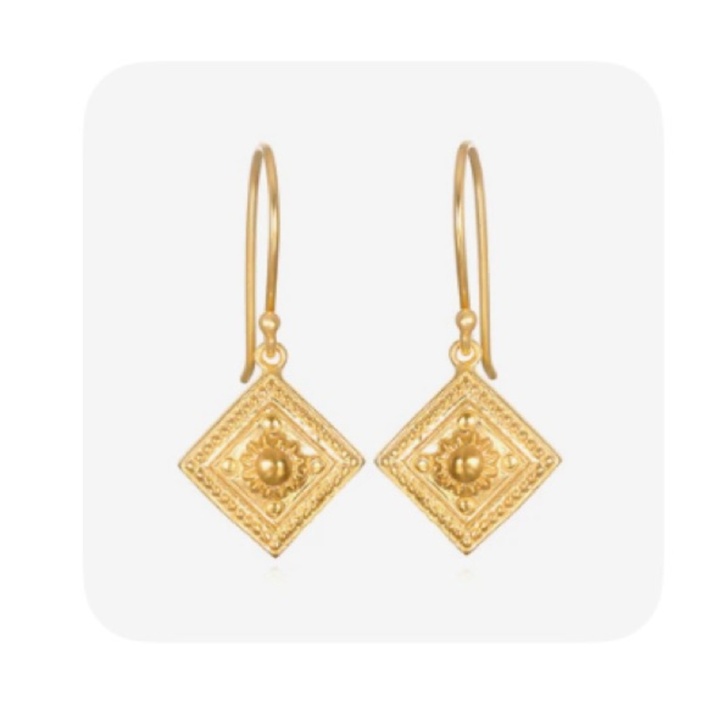 SATYA NWT Sun Triangle Drop Earrings